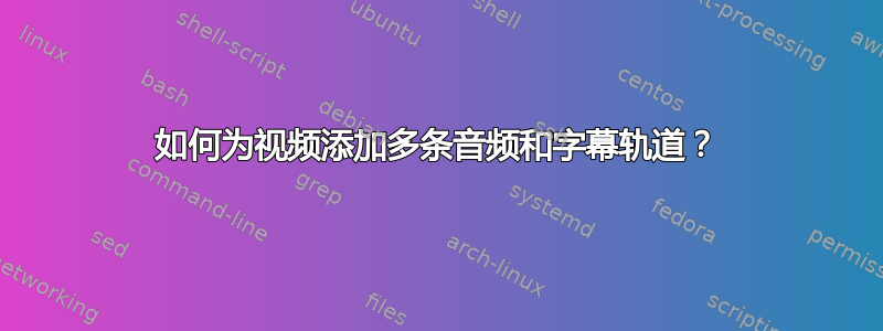 如何为视频添加多条音频和字幕轨道？