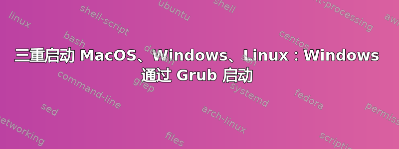 三重启动 MacOS、Windows、Linux：Windows 通过 Grub 启动