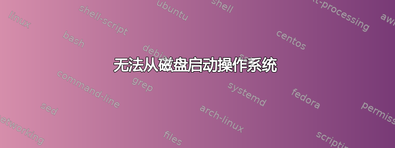 无法从磁盘启动操作系统