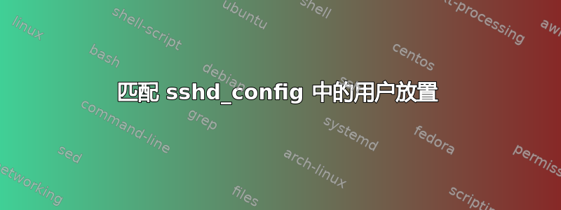 匹配 sshd_config 中的用户放置