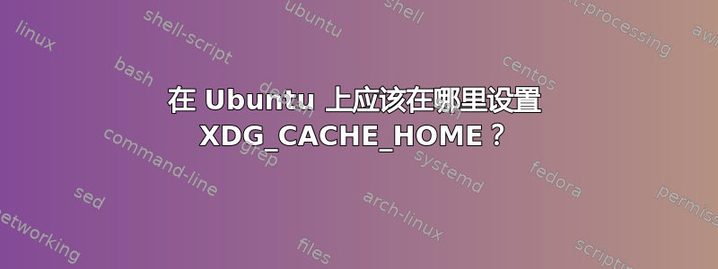 在 Ubuntu 上应该在哪里设置 XDG_CACHE_HOME？