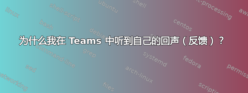 为什么我在 Teams 中听到自己的回声（反馈）？