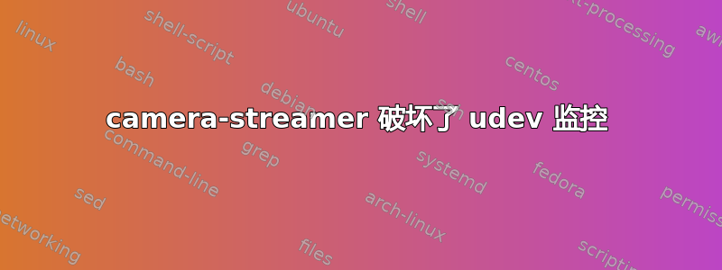 camera-streamer 破坏了 udev 监控