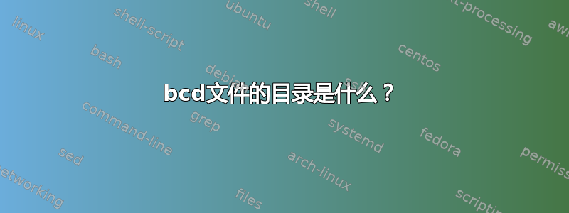 bcd文件的目录是什么？