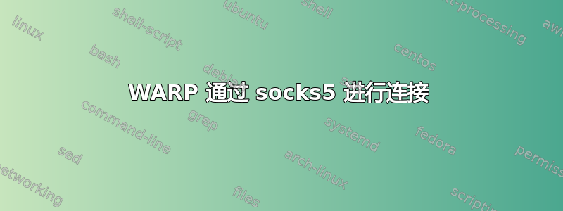 WARP 通过 socks5 进行连接