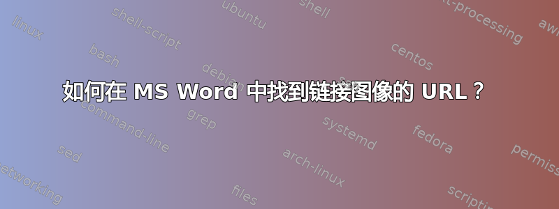 如何在 MS Word 中找到链接图像的 URL？