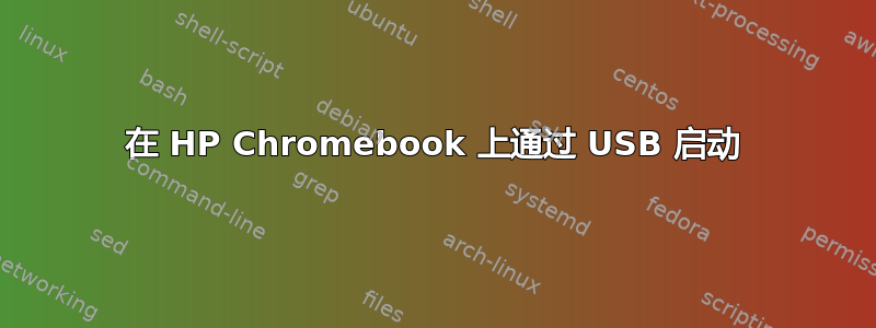 在 HP Chromebook 上通过 USB 启动