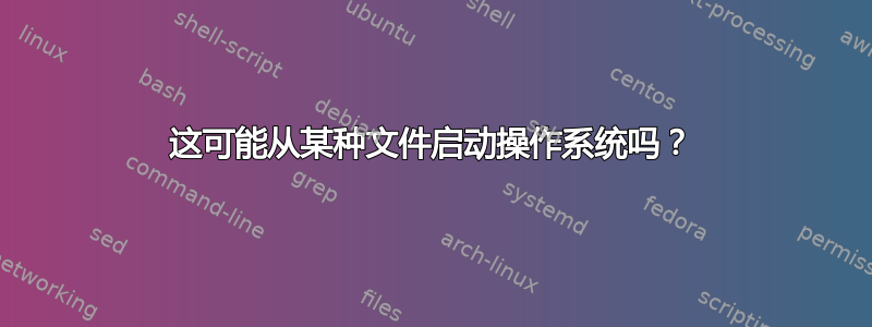 这可能从某种文件启动操作系统吗？