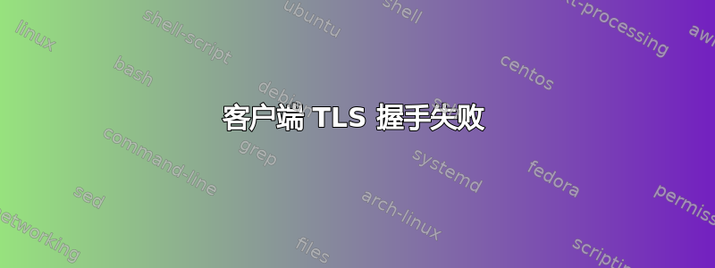 客户端 TLS 握手失败