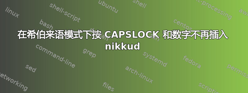 在希伯来语模式下按 CAPSLOCK 和数字不再插入 nikkud