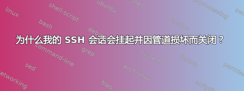 为什么我的 SSH 会话会挂起并因管道损坏而关闭？