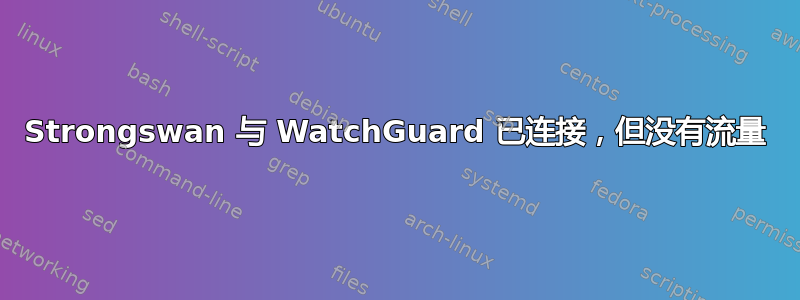 Strongswan 与 WatchGuard 已连接，但没有流量