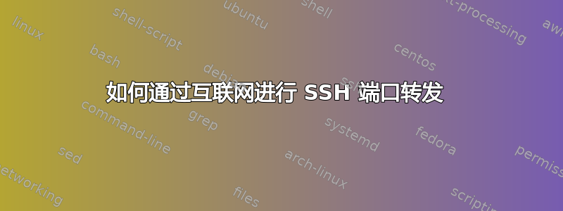 如何通过互联网进行 SSH 端口转发 