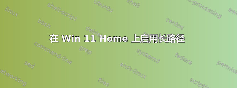 在 Win 11 Home 上启用长路径