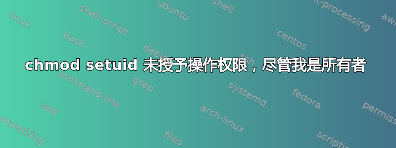 chmod setuid 未授予操作权限，尽管我是所有者