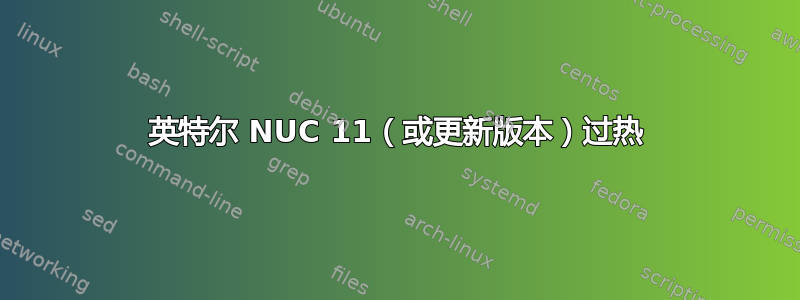 英特尔 NUC 11（或更新版本）过热