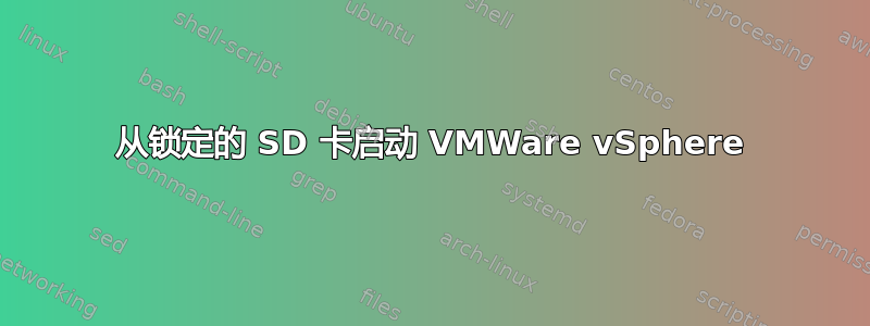 从锁定的 SD 卡启动 VMWare vSphere