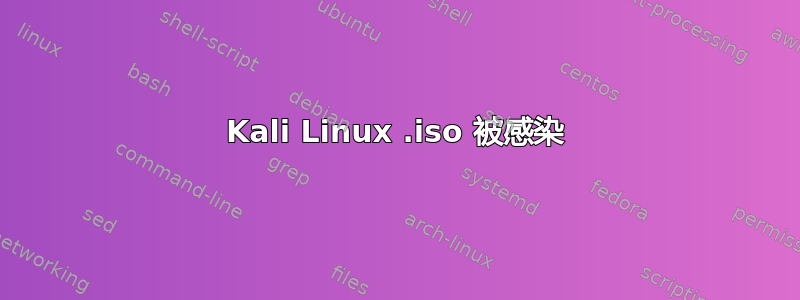 Kali Linux .iso 被感染