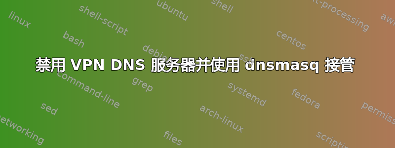 禁用 VPN DNS 服务器并使用 dnsmasq 接管