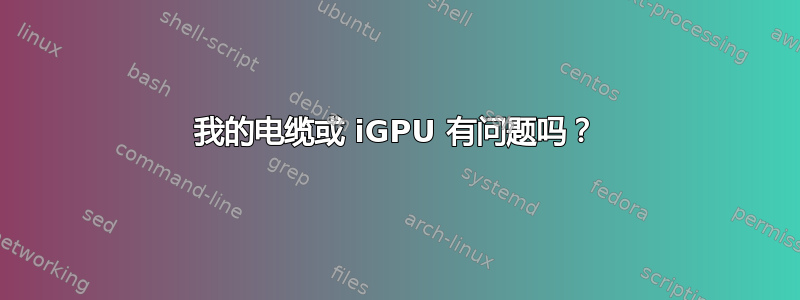 我的电缆或 iGPU 有问题吗？