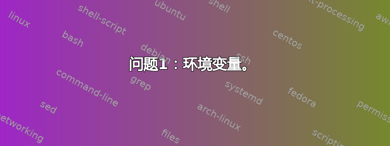 问题1：环境变量。