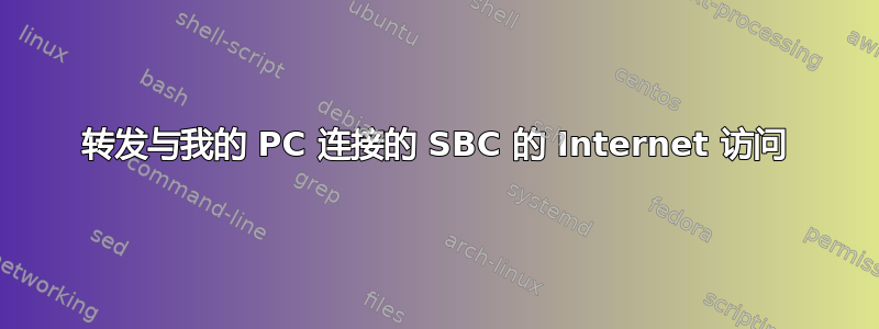 转发与我的 PC 连接的 SBC 的 Internet 访问