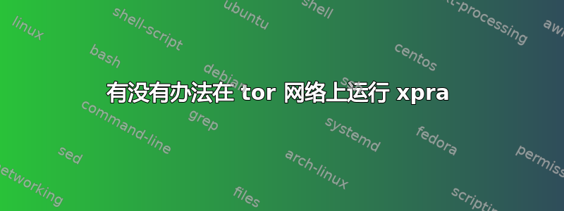 有没有办法在 tor 网络上运行 xpra