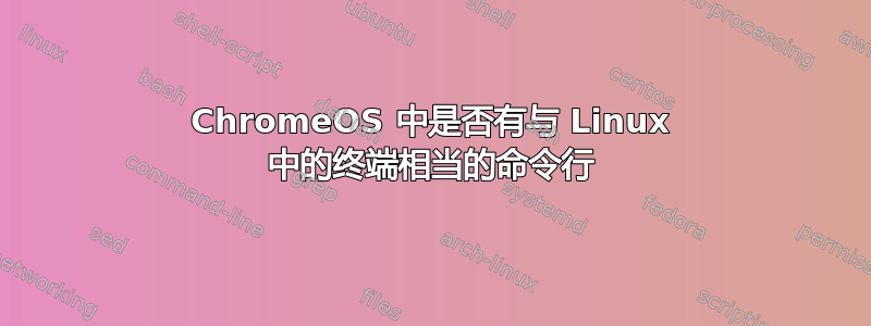 ChromeOS 中是否有与 Linux 中的终端相当的命令行