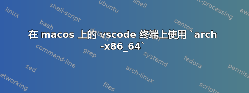 在 macos 上的 vscode 终端上使用 `arch -x86_64`