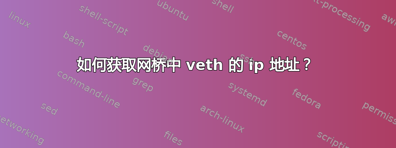 如何获取网桥中 veth 的 ip 地址？