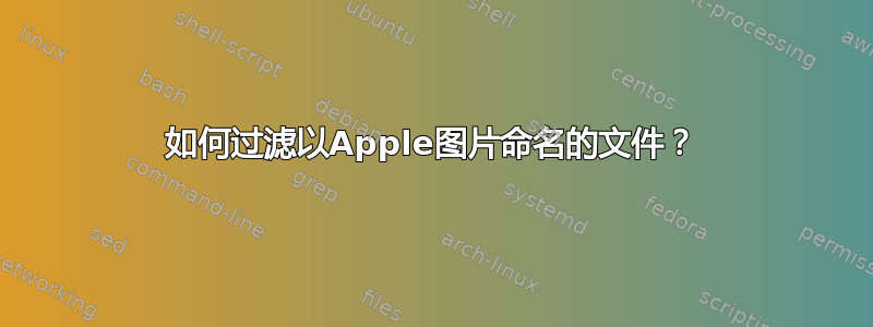 如何过滤以Apple图片命名的文件？