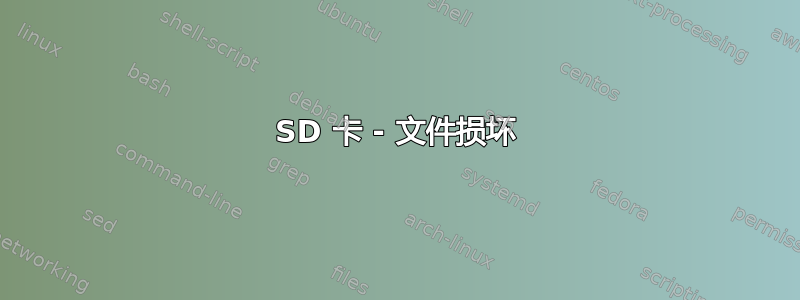 SD 卡 - 文件损坏