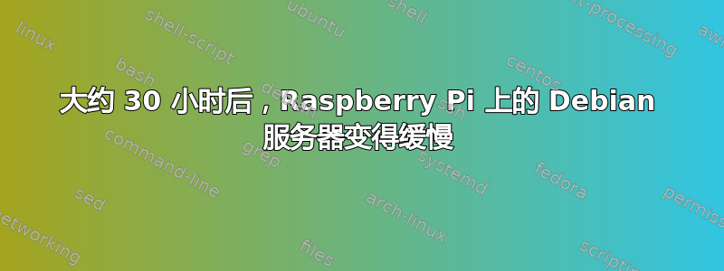 大约 30 小时后，Raspberry Pi 上的 Debian 服务器变得缓慢