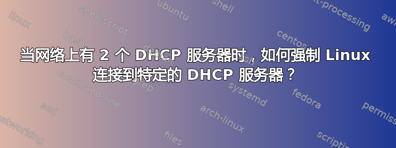 当网络上有 2 个 DHCP 服务器时，如何强制 Linux 连接到特定的 DHCP 服务器？