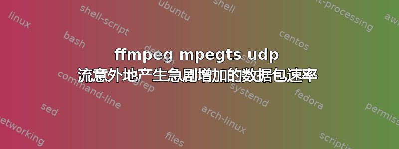 ffmpeg mpegts udp 流意外地产生急剧增加的数据包速率