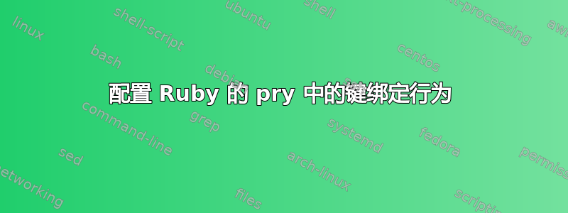 配置 Ruby 的 pry 中的键绑定行为