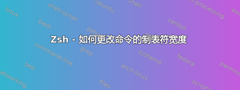 Zsh - 如何更改命令的制表符宽度