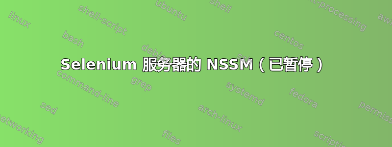 Selenium 服务器的 NSSM（已暂停）