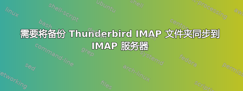 需要将备份 Thunderbird IMAP 文件夹同步到 IMAP 服务器