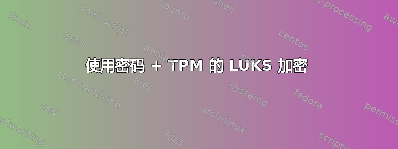 使用密码 + TPM 的 LUKS 加密