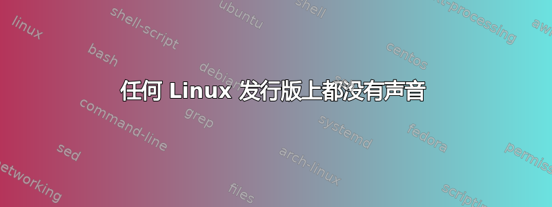 任何 Linux 发行版上都没有声音