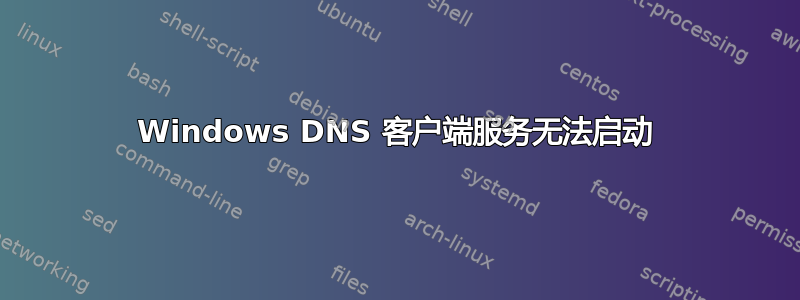 Windows DNS 客户端服务无法启动