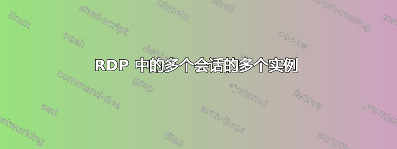 RDP 中的多个会话的多个实例