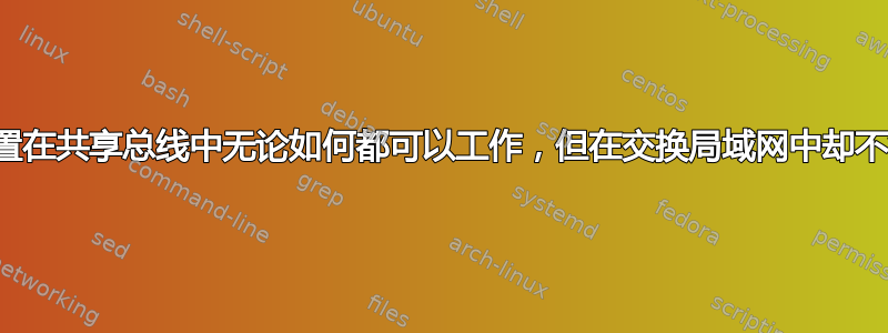 错误的子网配置在共享总线中无论如何都可以工作，但在交换局域网中却不行。为什么？