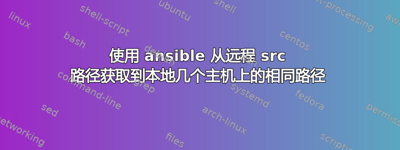 使用 ansible 从远程 src 路径获取到本地几个主机上的相同路径