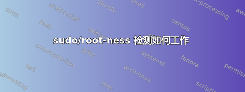 sudo/root-ness 检测如何工作