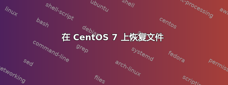 在 CentOS 7 上恢复文件