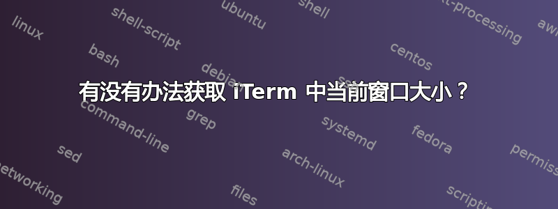 有没有办法获取 iTerm 中当前窗口大小？