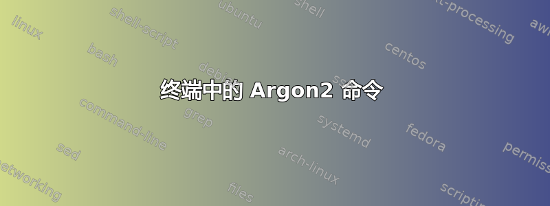 终端中的 Argon2 命令