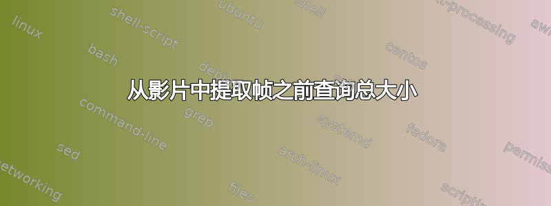 从影片中提取帧之前查询总大小